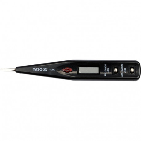 Yato YT-2862 Digitaalne pingetester, 12-250V, LCD, 130mm, GRD, 50-500Hz, kontaktivaba, LED