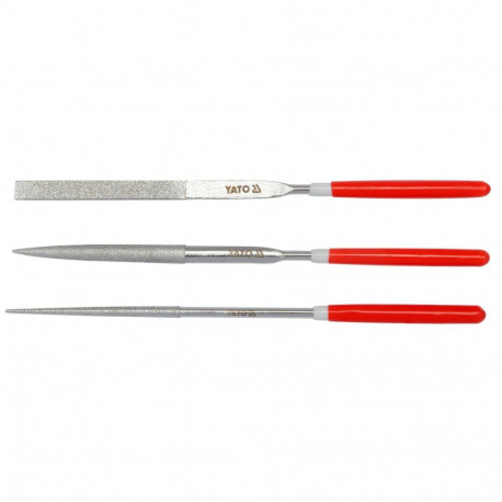 Yato YT-6143 Teemantviilide komplekt 3 tk, 3x140x50mm, G150, profiil lame/poolümmargune/ümmargune, t