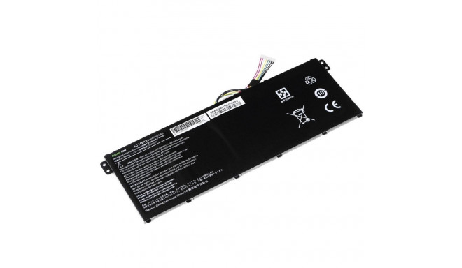 Green Cell aku AC14B13J AC14B18J Acer Aspire ES1-111M ES1-331 ES1-531 ES1-533 ES1-571 jaoks