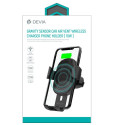 Devia car holder Gravity with wireless inductive charger black 10W air vent