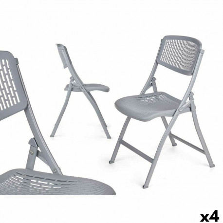 Folding Chair Gift Decor ZJ-Y59GR ZJ-Y59GR Grey 59 x 50 x 82 cm 108 x 13,5 x 50 cm (4 Units)