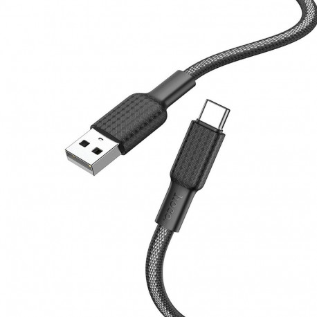 Cable USB A to USB C Hoco 3A 1 m X69 black white