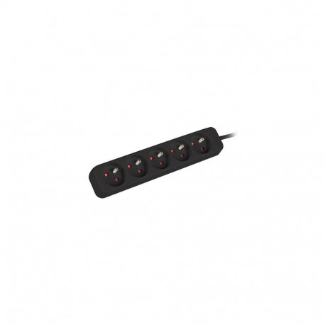 Lanberg PS0-05E-0100-IEC-BK power extension 1 m 5 AC outlet(s) Indoor Black