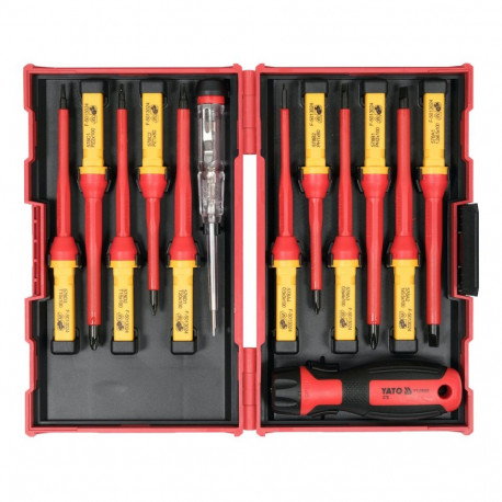 Yato YT-28295 VDE kruvikeerajate komplekt, 13tk, 1000V, PH/PZ/Torx, isoleeritud, EN 60900