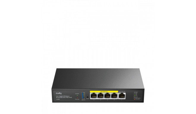 AP Controller 2-in-1 SMB Router / AP Controller, 1 Gigabit Ethernet + 4 Gigabit PoE+ PSE Por + 1 US