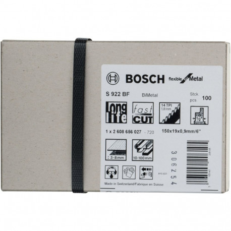 Säbelsägeblatt S 922 BF Flexible for Metal, 100 Stück (Länge 150mm)