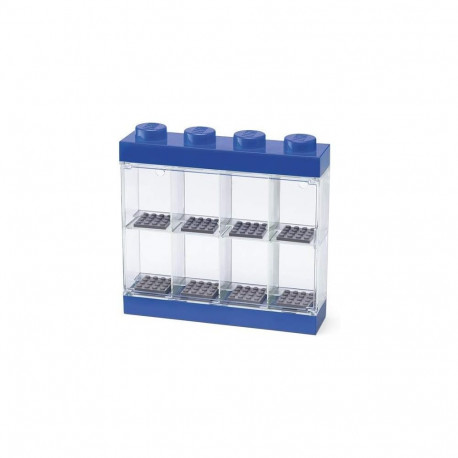 LEGO Minifiguren Vitrine blau (blau/transparent, transparent)