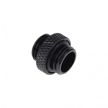 Alphacool icicle double nipple G1/4 AG to G1/4 AG, connection (black, for soft hoses (PVC, silicone,