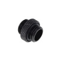 Alphacool icicle double nipple G1/4 AG to G1/4 AG, connection (black, for soft hoses (PVC, silicone,