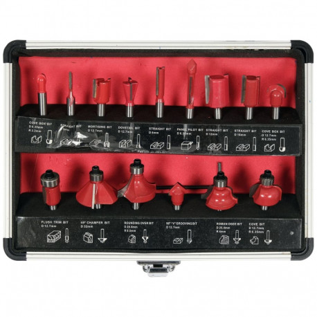 Freesiterade komplekt 6mm (15 tk.) YT-68007 YATO