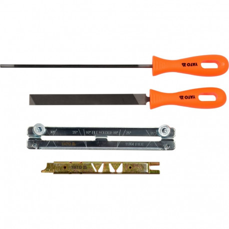 Yato Kettsae terituskomplekt YT-85042, 4 tk, 4.8 mm, 0.325", laagriteras, PP käepide, 25/30/35 ˚, üm