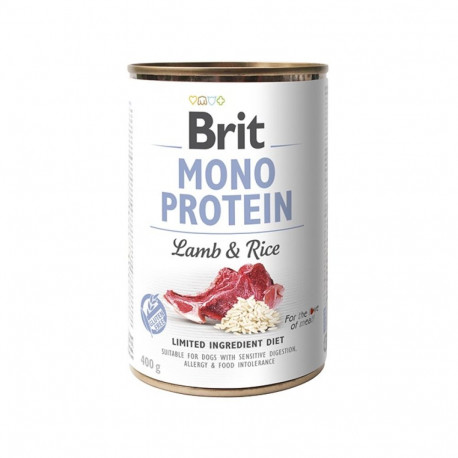 Brit Mono Protein Lamb & Rice canned food for dogs 400g
