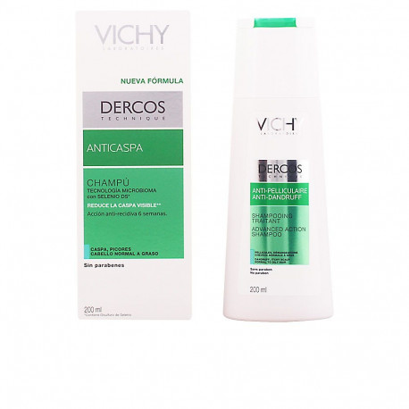 VICHY DERCOS TECHNIQUE champú tratamiento anticaspa grasa y antipicores doble eficacia unisex 200 ml