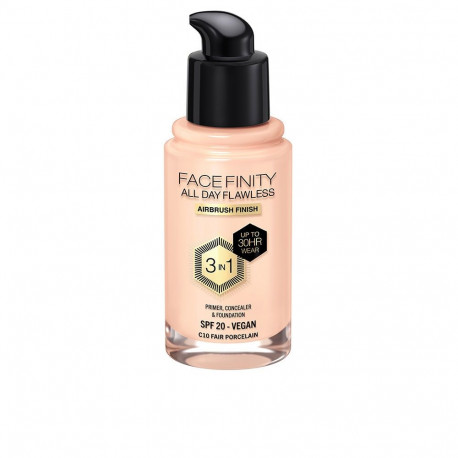 Max Factor jumestuskreem Facefinity All Day Flawless 3 in 1 30ml, #C10-fair porcelain