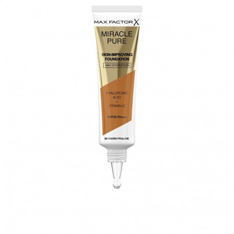 MAX FACTOR jumestuskreem MIRACLE PURE naha parandav 24h niisutav SPF30 30ml, #89-soe praliin