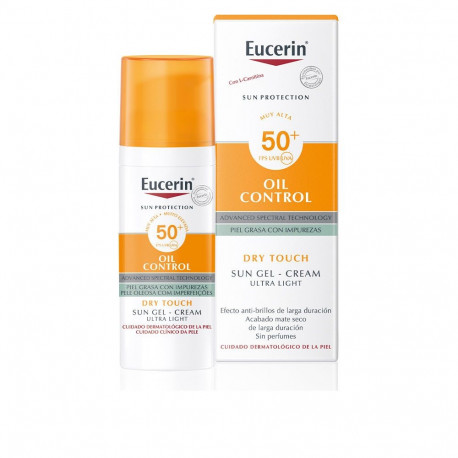 Eucerin päikesekaitse geel-kreem Oil Control Dry Touch SPF50+ 50ml
