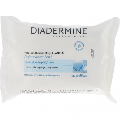DIADERMINE TOALLITAS DESMAQUILLANTES refrescantes piel normal-mixta 25 u