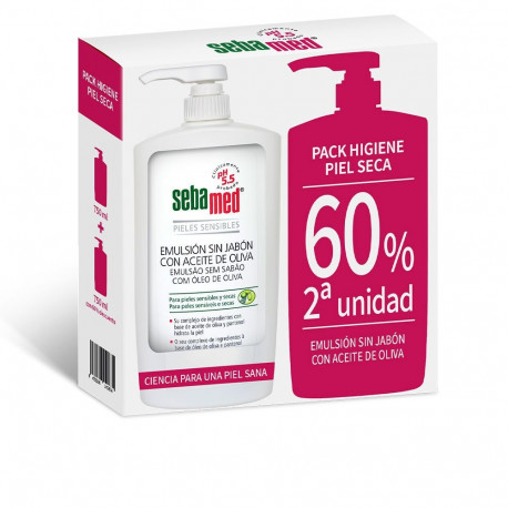 SEBAMED EMULSIÓN SIN JABÓN gel de baño con aceite de oliva duo 2 x 750 ml