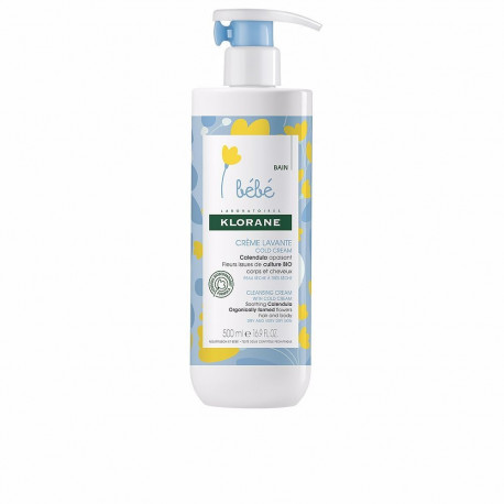 KLORANE BÉBÉ crema limpiadora cara y cuerpo 500 ml