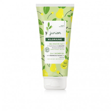 Klorane juuste ja keha pesugeel JUNIOR 200ml, pirn