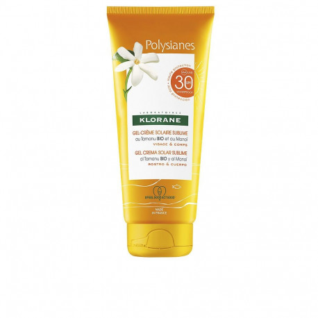 KLORANE POLYSIANES MONOÏ Y TAMANU BIO gel solar cara y cuerpo SPF30 200 ml