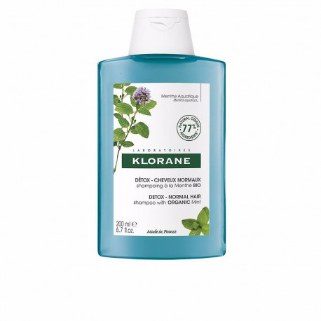 KLORANE A LA MENTA BIO champú detox para cabello normal 200 ml