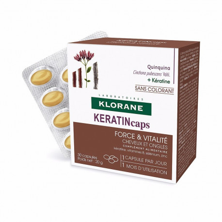 KLORANE A LA QUERATINA complemento alimenticio cabello y uñas 30 u