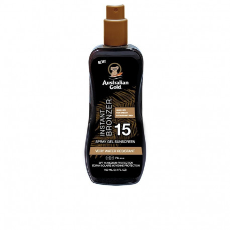 Australian Gold pihustatav päikesekaitsegeel SPF15 kohese pruunistajaga 100ml