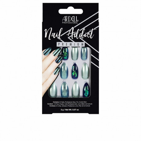 ARDELL NAIL ADDICT green glitter chrome 1 u