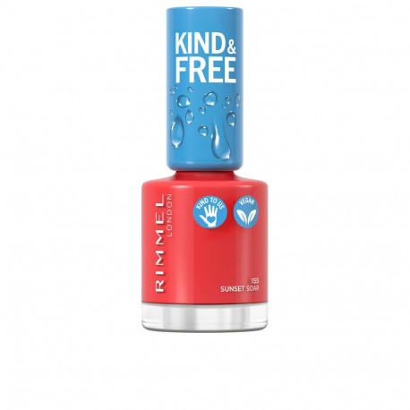 RIMMEL LONDON KIND & FREE nail polish #155-sunset soar