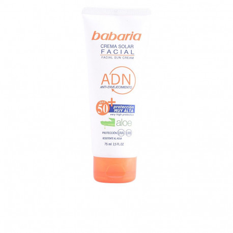 BABARIA SOLAR ADN crema solar facial aloe vera SPF50+ 75 ml