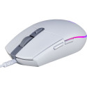 Mängurihiir Logitech G203 Lightsync, valge