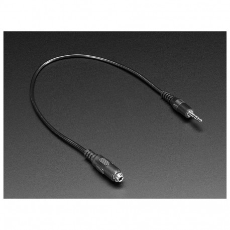Audio jätkukaabel paneelile, 3.5mm Stereo pesa/pistik, 330mm