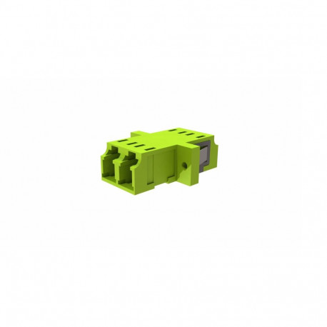 LC Duplex Adapter-ZIRCONIA SLEEVE-LIME (SC Splx FootPrint) With Flange