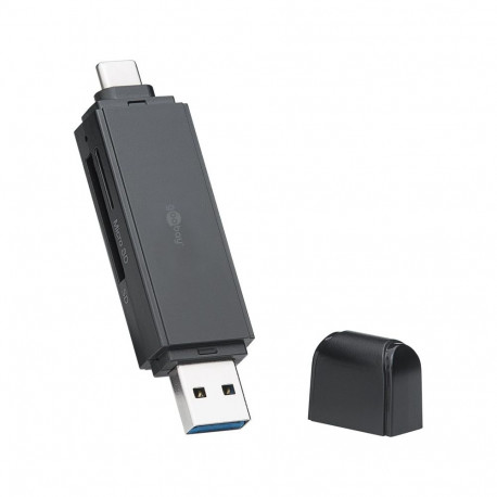 Kaardilugeja USB 3.0 C ja A - SD, SDHC, SDXC, MicroSD; LED, 5.0 Gbps