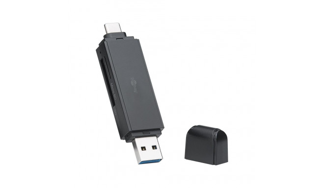 USB 3.0 – USB-C and A card reader for reading microSD and SD memory cards
