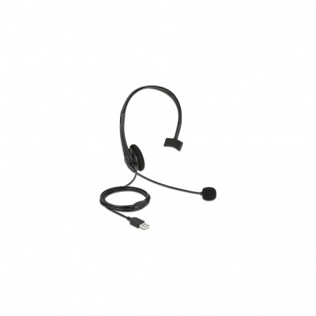 Delock USB Mono Headset with Volume Control for PC and Laptop - Ultra Lightweight