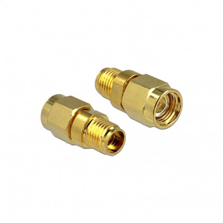 Üleminek SMA pesa - RP-SMA pistik, kullatud