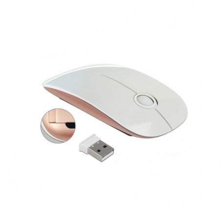 Delock Optical 3-button mouse 2.4 GHz wireless white / rose gold