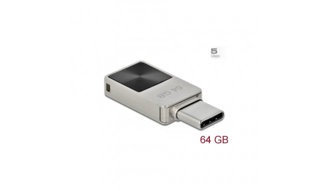 Delock Mini USB 3.2 Gen 1 USB-C™ Memory Stick 64 GB - Metal Housing