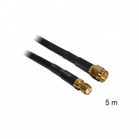 Delock Antenna Cable SMA plug > SMA jack CFD/RF200 5 m low loss