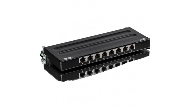 8-Port Cat6A Shielded Wall Mount Patch Panel