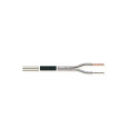 Loudspeaker cable 2x0,75mm², White PVC, OFC 100m/roll