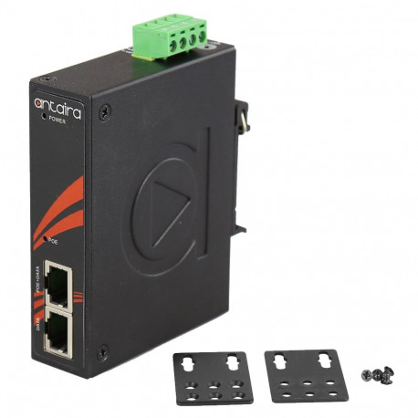 Industrial IEEE 802.3bt Gigabit Type 3 4PPoE Injector; EOT: -40°C ~ 75°C