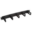 Horizontal cable organiser 1U 19´´ BKT plastic high elasticty