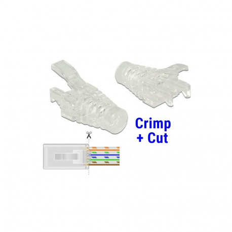 Delock Strain Relief Boot for RJ45 Crimp+Cut plug 20 pieces