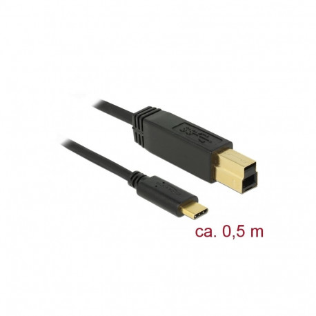 USB 3.1 Gen 2 (10 Gbps) cable Type-C to Type-B 0.5 m