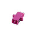 LC Duplex Adapter - ZIRCONIA SLEEVE - Erika Violet (SC Simplex FootPrint) With Flange