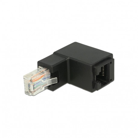 Adapter RJ45 plug angled > RJ45 jack Cat6 UTP