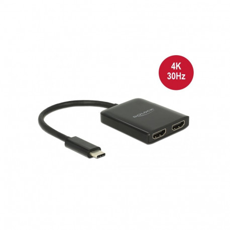 USB-C splitter 1 sisse / 2 välja HDMI (F) 2560x1440@60Hz / 3840x2160@30Hz